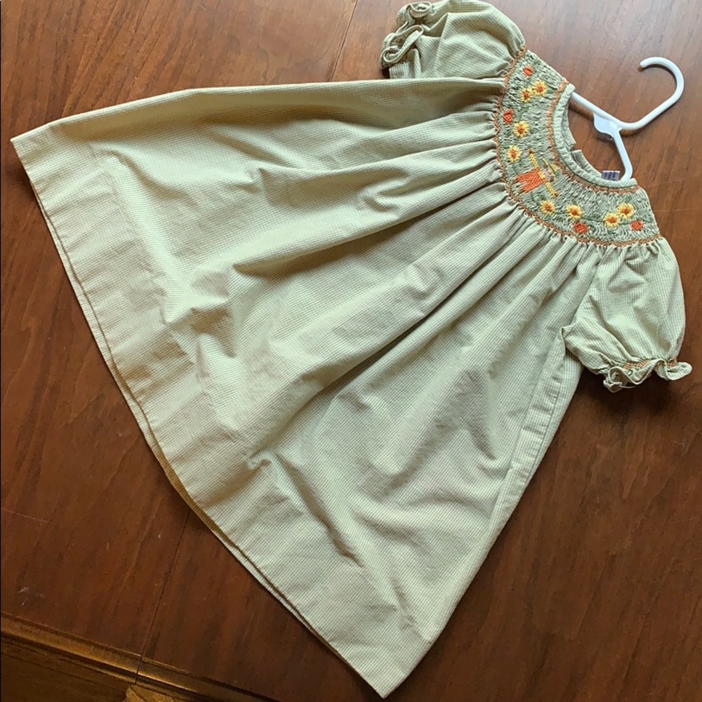 Orient Expressed 3T Smock Dress Autumn Green